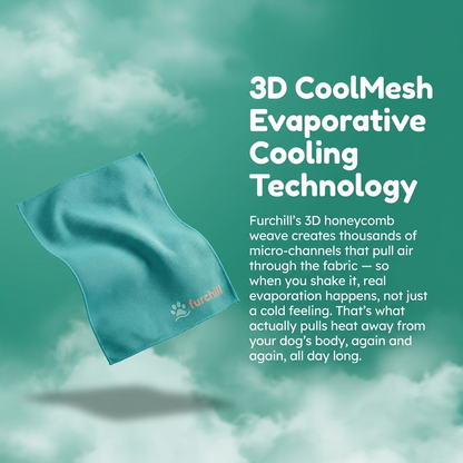 FurChill Clip-On 3D CoolMesh Instant Cooling Towel